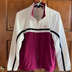 Reebok Women's White and Purple Utility Jacket